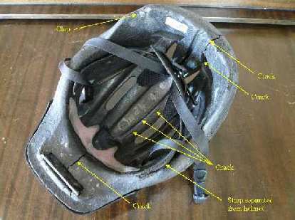 Unfortunately it's also time for a new helmet. Lots of cracks and chips after crashing several times during the race!