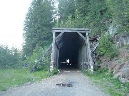 [Day 10] This tunnel in Idaho had collapsed and I had to hike around it.  That was 
