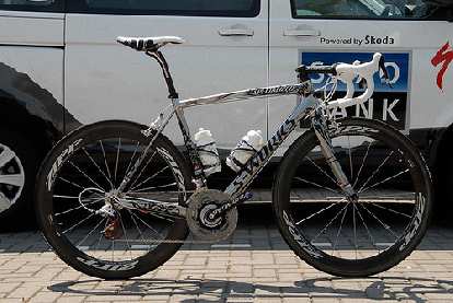 Andy Schleck's custom Specialized S-works Tarmac SL3 in the 2010 Tour de France.