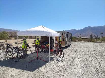 Setting up a Vehicle Meet Point (VMP) in the desert of California. (16 Jun 2018) Setting up a Vehicle Meet Point (VMP) in the desert of California.