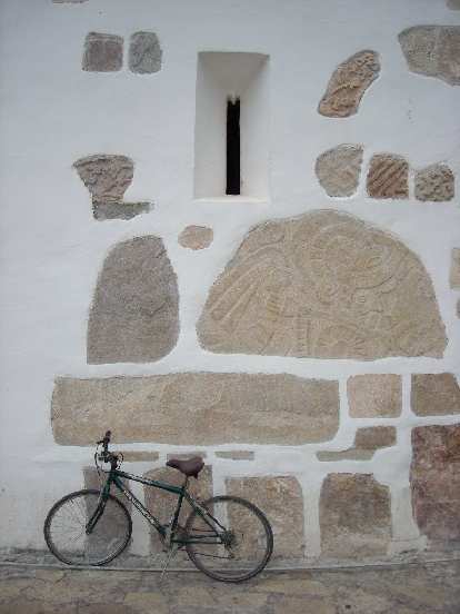 Bicycle outside the church. Bicycle outside the church.
