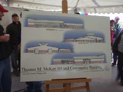 An artist's depiction of the new community center.