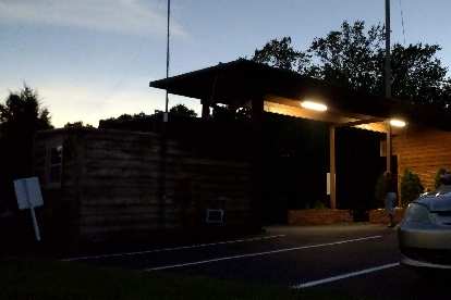 It became dark enough during the total eclipse that the lights of the Union Hills Golf Course turned on.