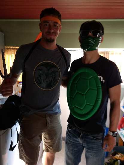 Brian and I were both Mutant Ninja Turtles.