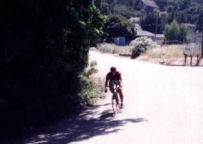 David Hung descending Jefferson Rd. during the 1998 Tour du Jour. David Hung descending Jefferson Rd., 1998 Tour du Jour