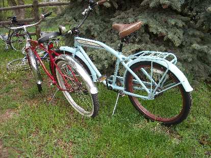 There were many New Belgium cruiser bikes such as these.