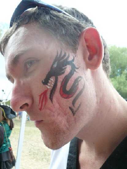 The dragon design on Tim. The dragon design on Tim.