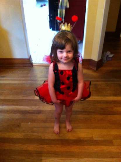 Zoe was very cute as a ladybug.