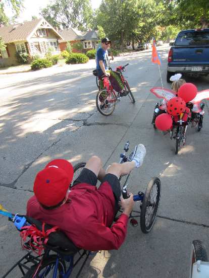 Steven and Karie rode racing trikes.