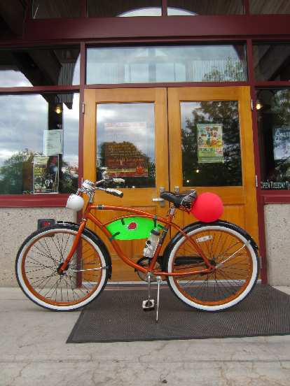 The Huffster in front of New Belgium, which was closed today due to hosting the event.