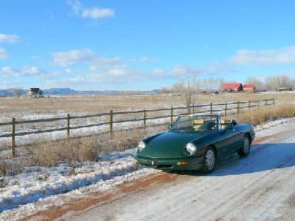 Though she never was very happy in snow, Elaina still had her top down most days in winter thanks to the usually sunny weather in Colorado.