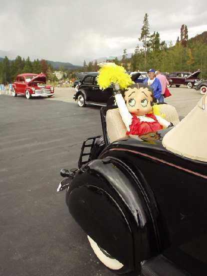Betty Boop in the rumble seat.
