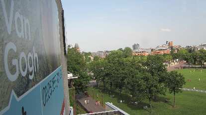 The view of Museumplein from the Van Gogh Museum.