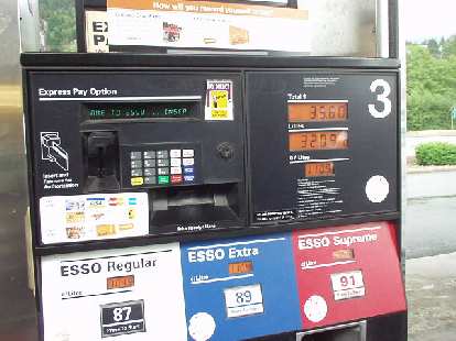 So you think gas in the U.S. is getting expensive? 89-octane fuel costs $CAN1.10/liter, or about $US3.62/gallon at current exchange rates ($US1 = $CAN1.15)...
