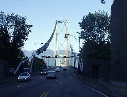 The Lions Gate Bridge at the northwest end of the city is a beautiful suspension bridge.