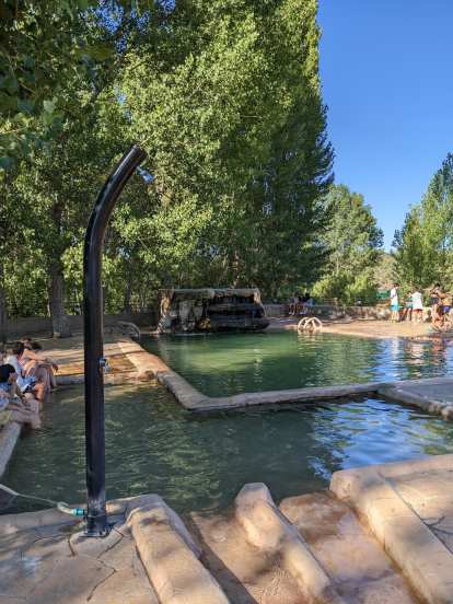 The public swimming pool in Abánades.