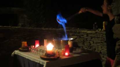 The queimada ritual.