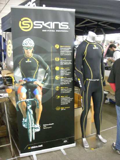 These "Skins" are designed to reduce lactic acid buildup by compressing the muscles.