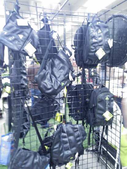 Green Guru's bags made from discarded bicycle tubes.
