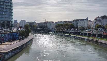 The Wien River in central Vienna.