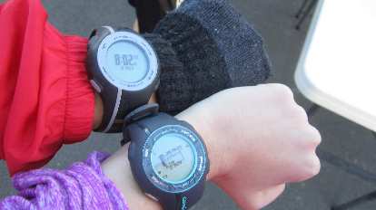 Over the last year, Maureen and I have had matching Garmins. Mine is the Forerunner 110 while hers is the Forerunner 210. Over the last year, Maureen and I have had matching Garmins. Mine is the Forerunner 110 while hers is the Forerunner 210.