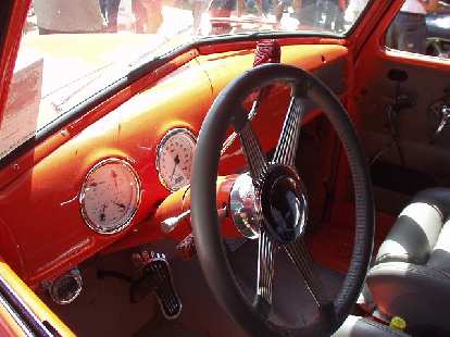 Check out the stalk levers and the accelerator pedal in this photo.
