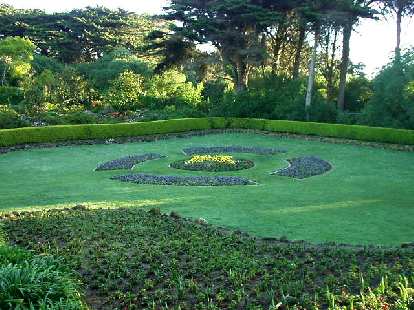 The run went through San Francisco's Golden Gate Park and started by this field of colorful flower arrangements. The run went through San Francisco's Golden Gate Park and started by this field of colorful flower arrangements.
