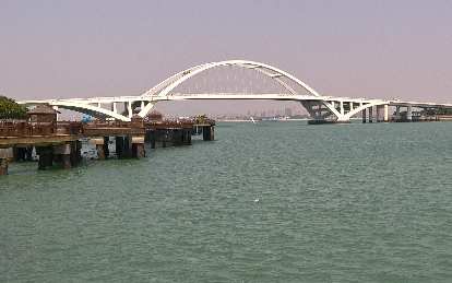 Bridge over Dongjiu Harbor in Xiamen, China.