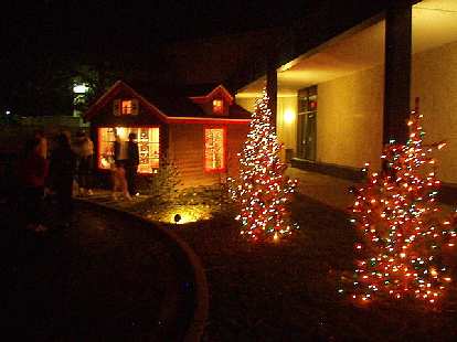 Photo: Next to some X-mas trees, we peered into this small room and saw...