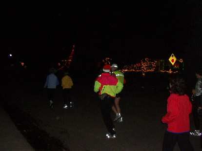 Starting at 6:40 p.m., about a dozen of us from the Fort Collins Running Club went for a leisurely run to check out some Christmas lights.