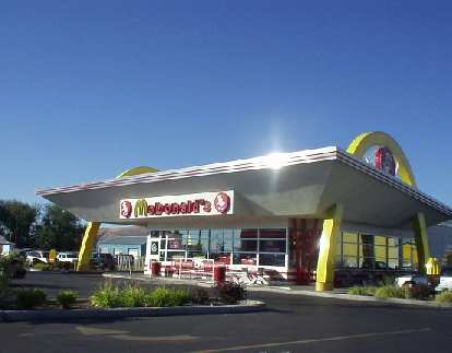 Main Street in Yakima was lined with strip mall after strip mall. It did have, however, the most fabulous McDonald's I have ever seen.