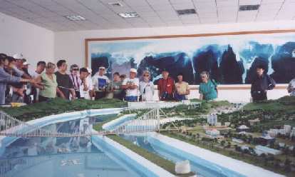 Model of how the Three Gorges will look like in the future when the controversial hydroelectric dam is built. You can see my mom and dad back there. Model of how the Three Gorges will look like in the future when the controversial hydroelectric dam is built. You can see my mom and dad back there.