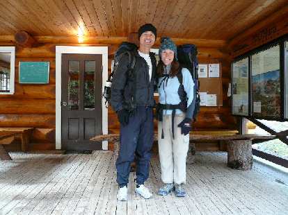 Felix Wong and Lisa about to commence their hike around several alpine lakes in Yoho National Park.