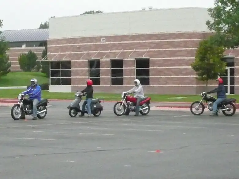 One of us (Susan) brought her own scooter.