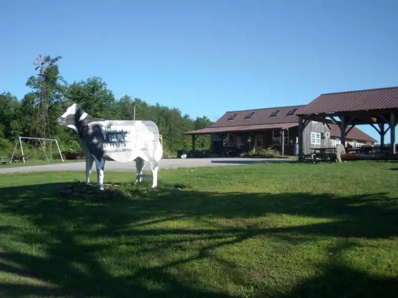 [Mile ~60] Riding past the Carter & Stevens Farm Store of Barre, Massachusetts.