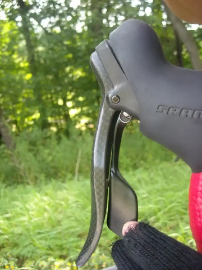 [Mile 576] A spring on my left SRAM shifter started to fall out.  I ultimately pulled it out and felt no change in shifting?