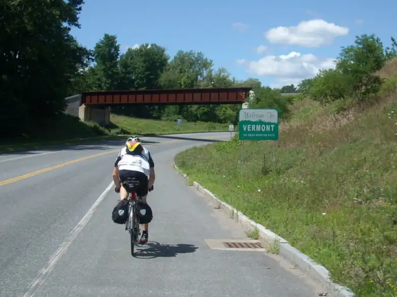 [Mile 112] Now in Vermont, the Green Mountain State.