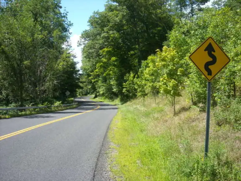 [Mile ~133] Winding country roads ahead, which I love.