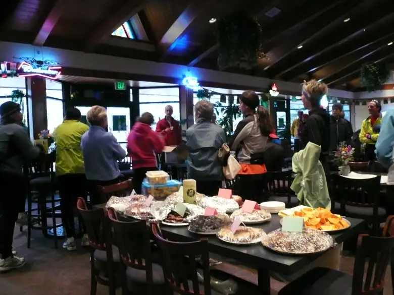 The spread of food, courtesy of the Fort Collins Running Club.