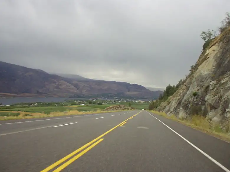 Getting very close to Penticton, where Ironman Canada had just taken place the day before.