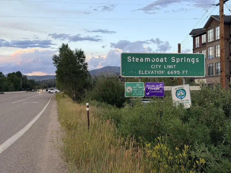 Arriving at Steamboat Springs at 8:25 p.m.