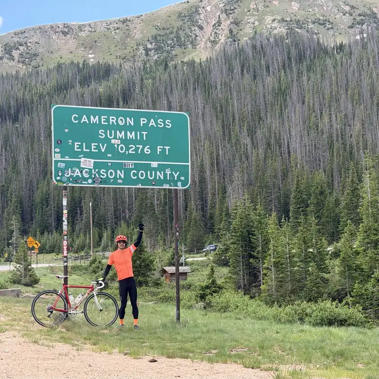 Felix and Canny at the top of Cameron Pass.