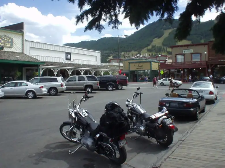 Harleys, a Miata, and... the Gap.