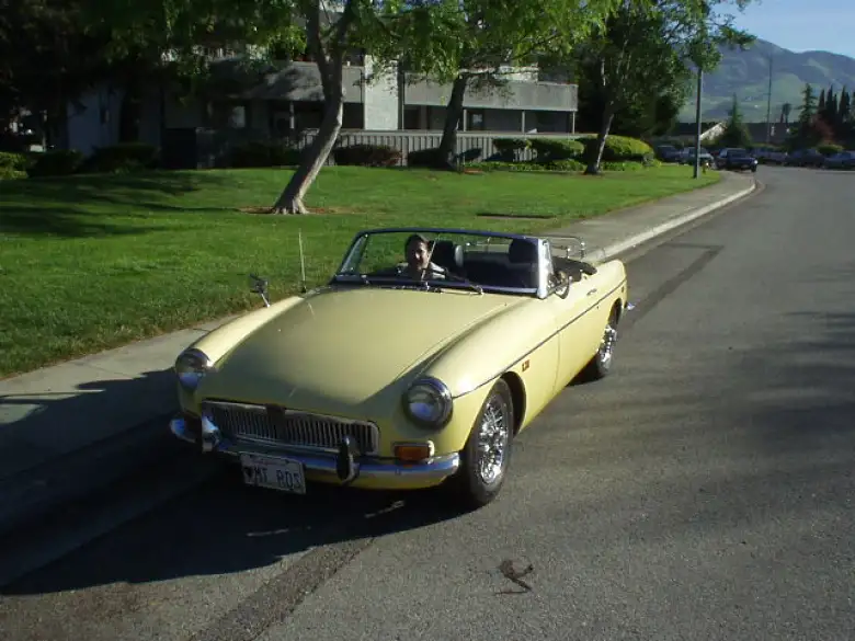Stopping by Sharon's place on a sunny spring morning en route to Laguna Seca for the MG Reunion Weekend.