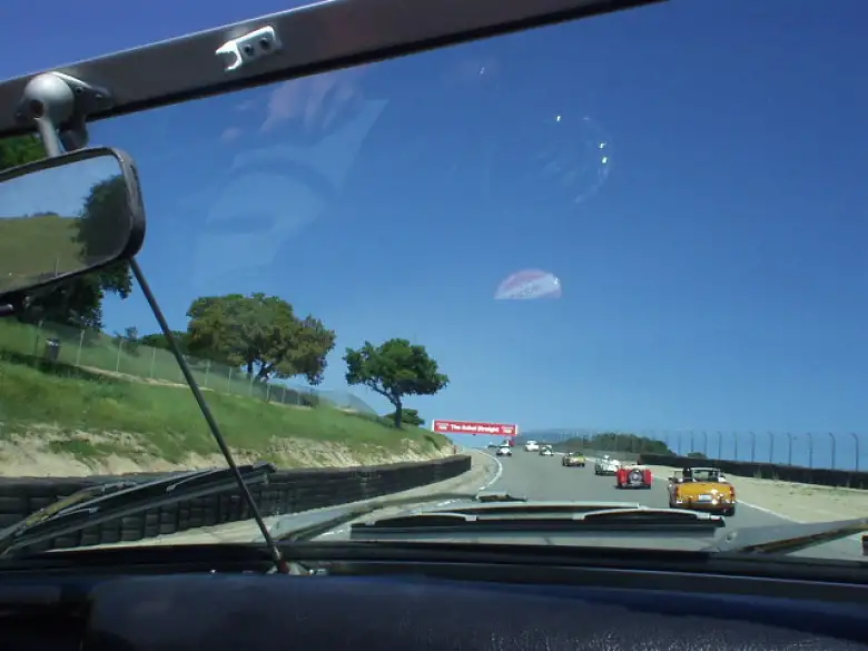 And here we are after making a pass going up the Rahal Straight...