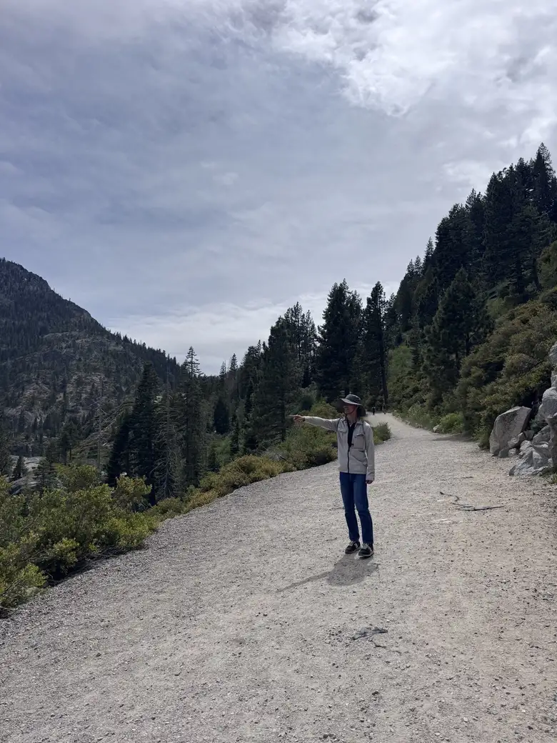 I was pointing at something in Emerald Bay, but I don't remember what.