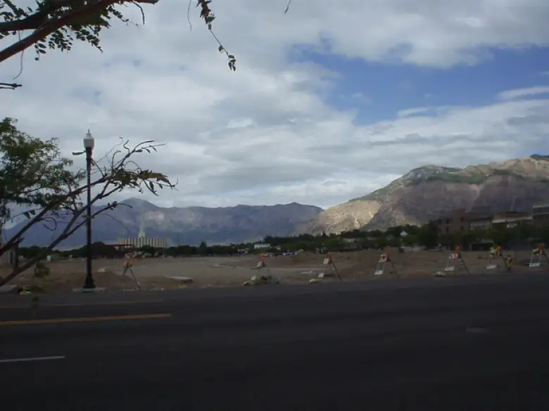The Wasatch Mountains when viewed from downtown towards the northeast.