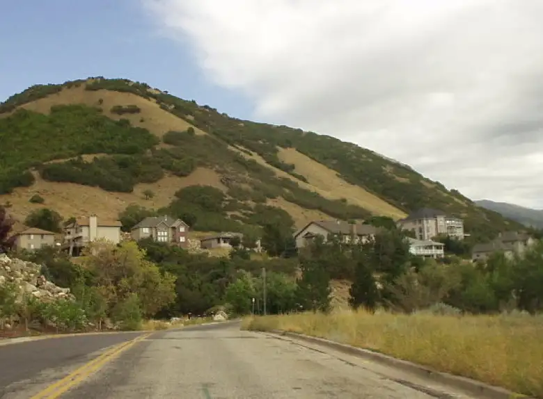 More hillside homes in Ogden just 1-2 miles southeast of WSU.