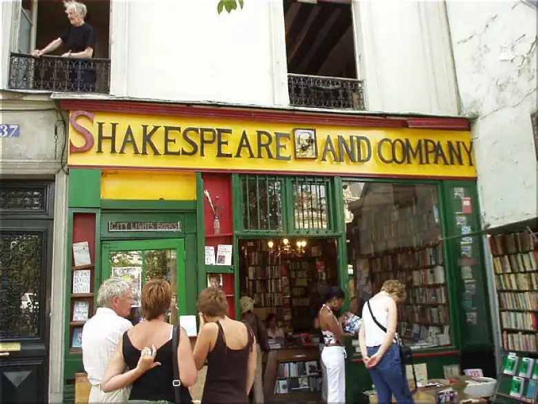 The Shakespeare & Company Bookstore was opened by American Sylvia Beach in the 1920s and is an all-English bookstore.  It attracted the literary elite like Ernest Hemingway.