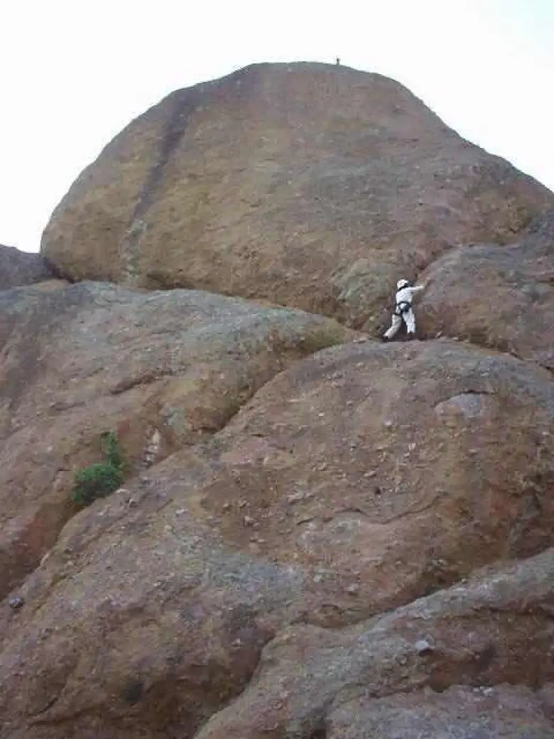 Here's Vinita at the crux of 